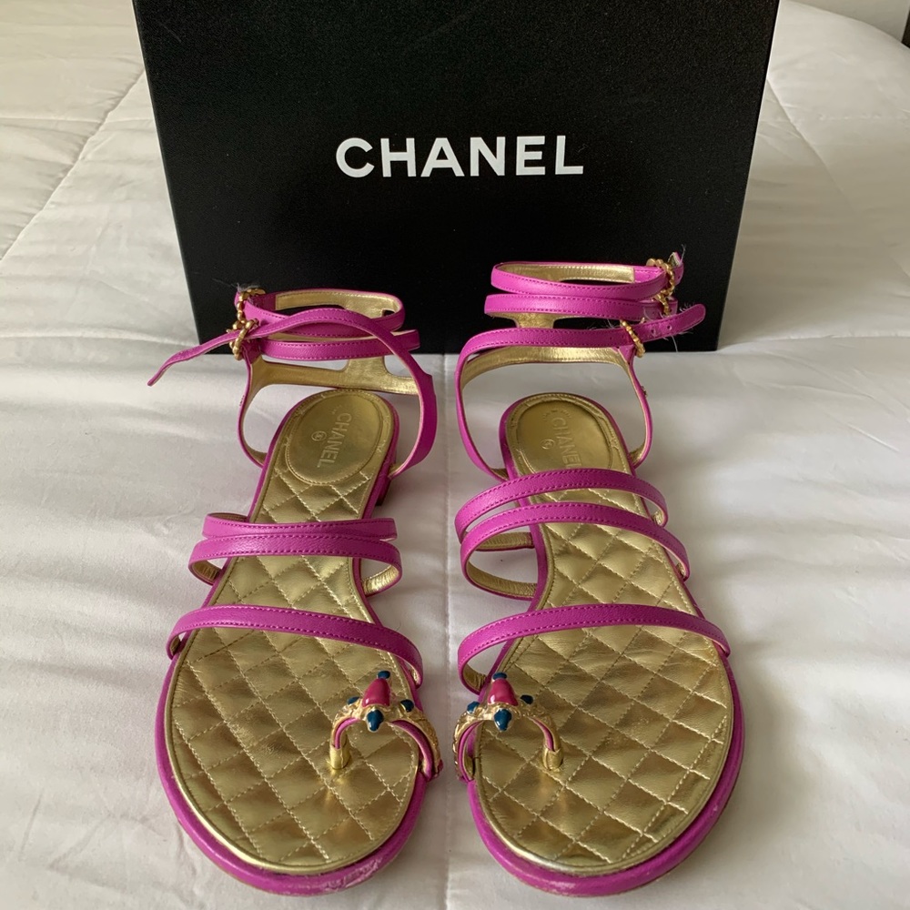 Chanel Flat Gladiator Sandals
